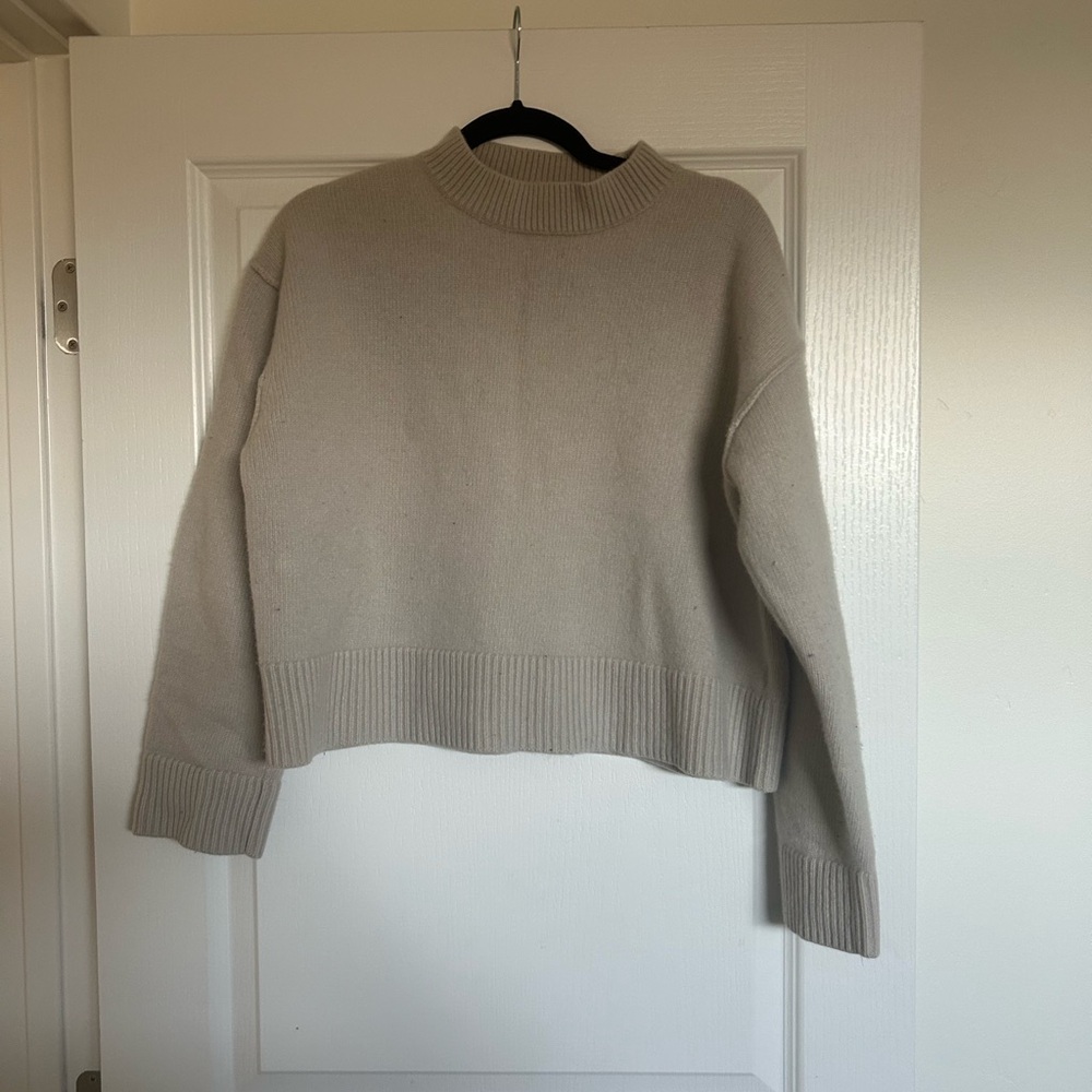 H&M Women's Cream Cowl Neck Sweater